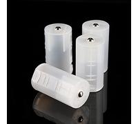 TOPINCN Battery Converter Various Function for Electronic Devices Emergency Situations Material White 4PCs AA Up to Size D Battery Adapter Holder Switcher-converter Box for Camping Outdoor Activities