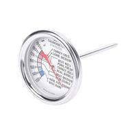 TOPINCN BBQ Thermometer Meat Thermometer Food Stainless Steel Dual Metal Process Mechanical Temperature Gauge with Clear Scale for Oven Grill Kitchen Cooking