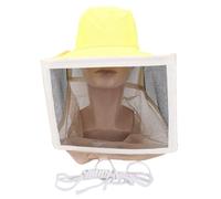 TOPINCN Beekeeping Veil Hat, Steel Yarn Square Brim Apiary Head Cover, Bee Raising Headgear, Foldable Bee Keeper Cap with Breathable Mesh Veil for Outdoor Fishing and Field Work