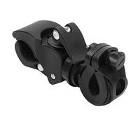 TOPINCN Bike Lamp Holder Clamp, Quick to Install Handlebar Flashlight Holder, Under the - Perfect for Night Riders, Robust Plastic, Black