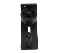 TOPINCN Black Adjustable Barn Door Floor Guide Carbon Steel Flush Bottom