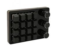 TOPINCN Blue Switch 16 Keys Mini Mechanical Keypad Hot Swappable Gaming Keypad for Production Line Testing, Acrylic Material