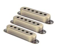 TOPINCN Brass Durable Pickup Cover Set for ST SQ Electric Guitar, Easy Install, 3Pcs 48mm/50mm/52mm Musical Instrument Accessories for Guitarists (Bronze)