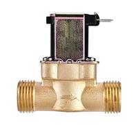 TOPINCN Brass Electric Solenoid Magnetic Valve 1/2Inch Ac 220V N/C Normally Closed Water Inlet Flow Switch Valve for Water Control