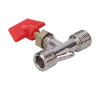 TOPINCN Brass Needle Valve Air Compressor Accessory for Quick Connection and Sealed Connection Compatible with Air Pump Outlet 1/4in X 1/4in Size for Repair and Replacement 5 Pcs Set