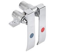 TOPINCN Brass Thread Faucet Valve for Contactless Faucets, Hands-Free Control for Kitchen and Bathroom, G1/2 Size, for Bar Hotel Restaurant Canteen (Dual Temperature Knee Valve)