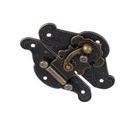 TOPINCN Bronze Hasp Lock Plate for Wooden Jewelry Box, Easy-to-Install Retro Medium-Sized Lock Plate for Vintage Wooden Box, Practical 5-Pack for Craftsmen (L 82 * 65mm)