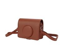 TOPINCN Camera Bag PU Leather Protection Case for Fuji Mini Camera, Professional Design, Portable and Removable, Suitable for All Occasions (Brown)