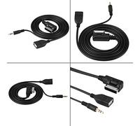 TOPINCN Car AUX USB Adapter Cable High-Speed Sound Quality Replacement for C63 E200l CLS E S ML Class 150cm