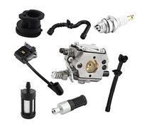 TOPINCN Carburetor Ignition Coil Set Fit for 017 018 Ms170 Ms180 Engine Chainsaw Lawn Mowers Parts Accessories