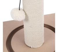 TOPINCN Cat Tower Scratching Post Cat Scratcher Tree Scratcher High Strength Density Board Stable Structure 4 Mini Balls Teasing Stick Turntable for Indoor Cats