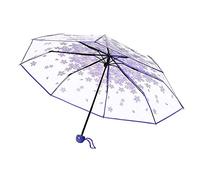 TOPINCN Cherry Blossoms Clear Umbrella for Rain, Transparent Folding Student Wedding Decoration Photo Props Kids Girls Boys Women (purple) (TOPINCNoqr9pvyg2m-52)