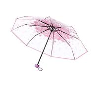 TOPINCN Cherry Blossoms Clear Umbrella for Rain, Transparent Folding Umbrella for Students, Wedding Decoration, Photo Props for Kids, Girls, Boys, Women (pink)
