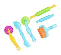 TOPINCN Children's Clay Dough Tools Set, Brightly Colored Modeling Rollers Molds Cutters, 6pcs