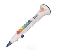TOPINCN Children's Funny Clarinet Toy with Adjustable Volume and Light, Musical Instrument Educational Toy for Kids Birthday (White)