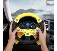 TOPINCN Children's Toys with Yellow Simulated Steering Wheel for Children for Children, Vehicle for Driving Simulations for the Development of Motor Skills (Yellow)