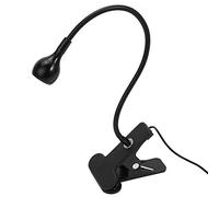 TOPINCN Clip Light, 1W Portable Flexible Gooseneck USB LED Reading Light Table Computer Clip Lamp Cold White Bed Light Clip on Desk Lamp(Black)