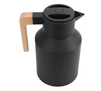 TOPINCN Coffee Carafe Double Walled Thermal Carafe Coffee Carafe 1000ml Wooden Handle Double Wall Vacuum Heat Retention Thermal Coffee Carafe for Tea Juices Coffee(Black)