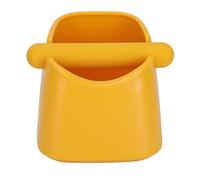 TOPINCN Coffee Knock Box, Espresso Knock Box Coffee Grounds Knock Box Small Knock Container with Removable Knock Bar Espresso Dump Bin Coffee Grounds Container(Yellow)
