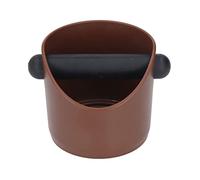 TOPINCN Coffee Knock Box, Plastic Rubber Grind Disposal Dump Bin with Removable Knock Bar Coffee Bar Accessories Coffee Grounds Container (Brown)