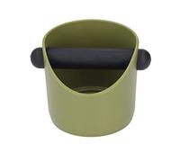 TOPINCN Coffee Knock Box, Plastic Rubber Grind Disposal Dump Bin with Removable Knock Bar Coffee Bar Accessories Coffee Grounds Container (Green)