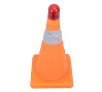 TOPINCN Collapsible Reflective Traffic Safety Cone with LED Warning Light for Road Work Construction Workers PE Material 30x19x19cm