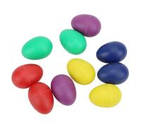 TOPINCN Colorful Musical Eggs Plastic Egg Shakers Percussion Instrument Toy, 10Pcs Mini Hand Shakers for Kids Rhythm Training