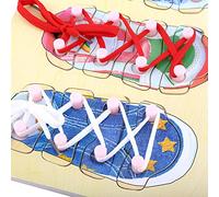 TOPINCN Colorful Thread Shoe Toy for 3-7 Years Old, Handwalk and Cognitive Skills, Easy and Durable Learning to Bind Top Board