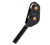 TOPINCN Compact Double Pulley Guide Ring Quality Roller Head Sturdy Alloy Material for Handling Heavy Lines and Big Fish Black (5.0mm)