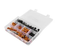 TOPINCN Complete 190pcs Fairing Fastener Set, Durable Fasteners, Secure Fairings Fit for Honda CBR600RR CBR900RR CBR1000RR CBR1100XX, Iron and Aluminum