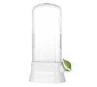 TOPINCN Coriander Keeper, ABS Plastic Saver with Transparent Window and Water Management System, for Basil Mint Parsley Asparagus Greens, Space Saving Fridge Storage Container