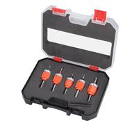 TOPINCN Countersink Drill Bit Set 5 Pcs Diameter Adjustable Depth Practical Tool for Wood Plastic Metal Fiberboard, ABS Steel High Speed Handy Set
