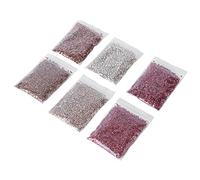 TOPINCN Crushed Glass Filler Sparkly Glass Glitter Decoration for DIY Crafts, 6 Bags Irregular Chips Mold Filler for Art Work and, Large and Small Bags in Champagne Gold, Orange, Light Red