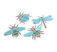 TOPINCN Cute Embroidery Patches Fashionable Decoration Patch for DIY Clothes Applique Dragonfly Bee Cicada 4Pcs for Clothing Embellishment