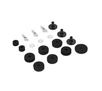 TOPINCN Cymbal Replacement Kit with Durable Wing Nuts and Clutch Felt Pads for Drummers, Black and Silver, 18 Pieces