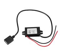 TOPINCN DC-DC Adapter Intelligent Security 12V/24V to USB 5V 3A Converter Regulator Cable Wires 1Pc