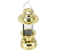 TOPINCN Decorative Lantern Light LED Wind Lamp Battery Powered Portable Plastic Lantern with Sophisticated Design for Wedding Birthday Party Camping Home Decoration (Gold)