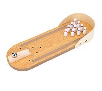 TOPINCN Desktop Mini Bowling Game Wooden Toy Set Lightweight Entertainment for Stress Relief or Kids Wood & Metal