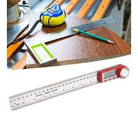 TOPINCN Digital Stainless Steel Ruler 360 Degree Measuring Tool for Angle Length Measurement for DIY Enthusiasts and Professionals (0-300mm)
