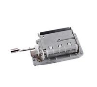 TOPINCN DIY 30-Note Hand Crank Tape Music Box Movement for Creating Your Own Melodies, 3 Strips Included for Practice, Ideal for Music Lovers and Craft Enthusiasts