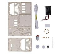 TOPINCN DIY Wooden Sightseeing Cable Car, Science Experiment Toy Kit with Electric Motor for Kids, Physics Science Wood Craft Set Wooden Building Kit Educational Craft (Diy Wooden Sightseeing Cable