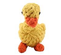 TOPINCN Dog Chew Duck Toy Cotton Rope Teeth Cleaning Puppy Fetch Toy, for Small Medium Dogs, 1Pc Yellow