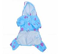 TOPINCN Dog Raincoat, Puppy Rain Jacket Dog Rain Poncho Windproof Lightweight 3D Cartoon Design with Leash Hole for Small Medium Dogs Like Teddy (Blue M)