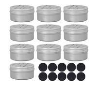 TOPINCN Dog Scent Training Tins, 10 Pack Magnetic Aluminum | Flower vent holes, bite resistant aluminum, nose work games, household use, includes 10 tins and 10 magnets