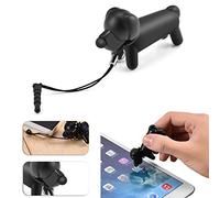 TOPINCN Dog Type Cute Capacitive Touch Screen Stylus Pen for Tablet Phone, High Sensitivity Stylus Touch Pen for IOS Devices, Plastic Black Dachshund Type, Portable Keychain for Writers Artists