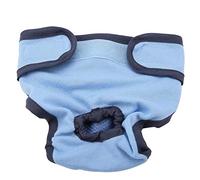 TOPINCN Dog Underwear Cotton Fabric Flexible Physiological Pants Puppy Female Pet Sanitary Diaper for Small Medium Large Dogs(M-Blue)