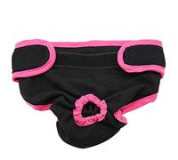 TOPINCN Dog Underwear Polyesterfabric Flexible Physiological Pants Puppy Female Pet Sanitary Diaper for Small Medium Large Dogs(S-Black)