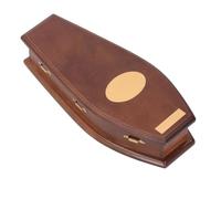 TOPINCN Dollhouse Miniature Coffin, 1:12 Wooden Coffin Tiny Casket for DIY Craft Halloween Accessory, Haunted House Props Coffin with Lid Miniatures Furnitures Party Decoration