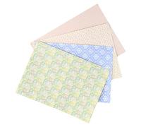 TOPINCN Dollhouse Wallpaper Beautiful Miniature Set for Romantic Environment in 1:12 Dollhouse, Durable Self-adhesive Paper for Living Room and Bedroom Decorations, 4 Sheets