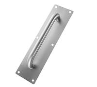 TOPINCN Door Handle Stainless Steel Pull and Push Plate Door Knob for Kitchen Restaurant Bar Business Place with Screws (Square L)